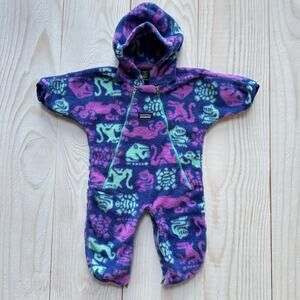 VTG Patagonia Baby Size 12-16lbs Synchilla Aztec Bunting Fleece Made in USA RARE